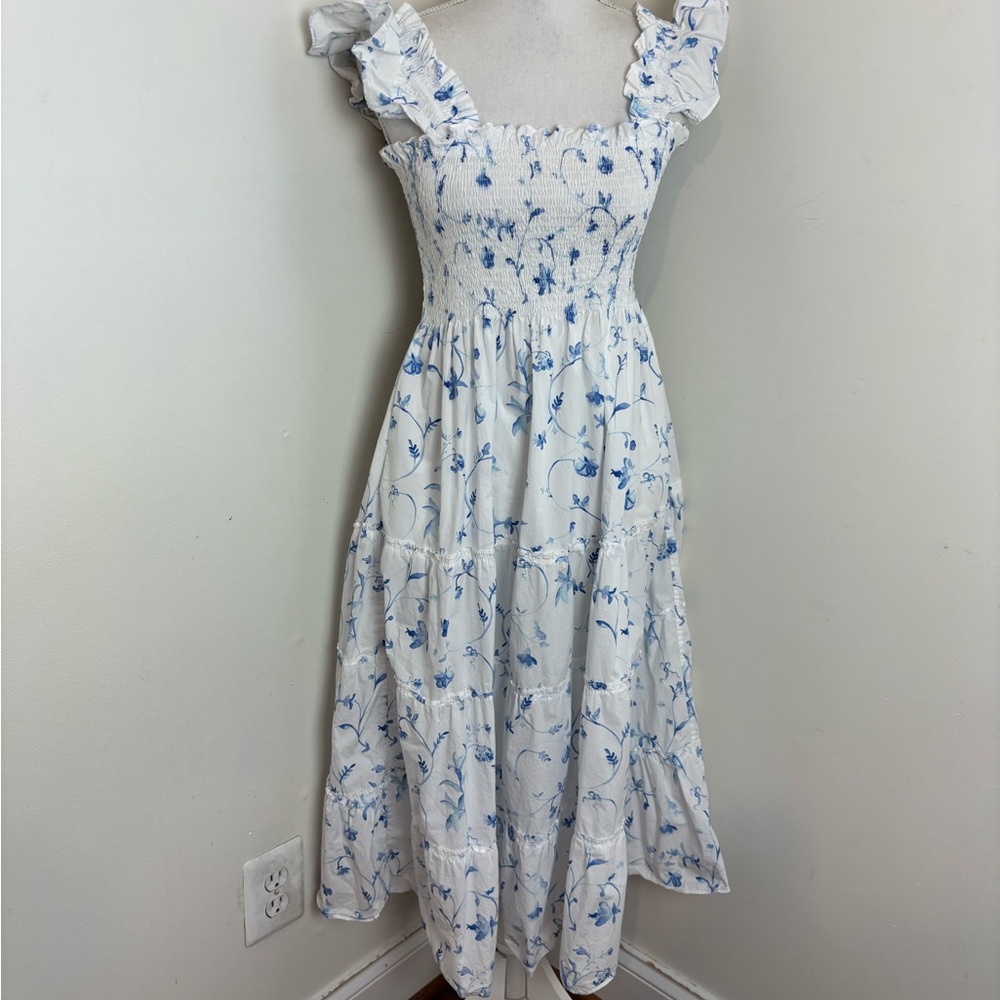 Hill House Ellie Nap Dress in Blue Botanical by Hill House Home Size Large - Picture 2 of 14